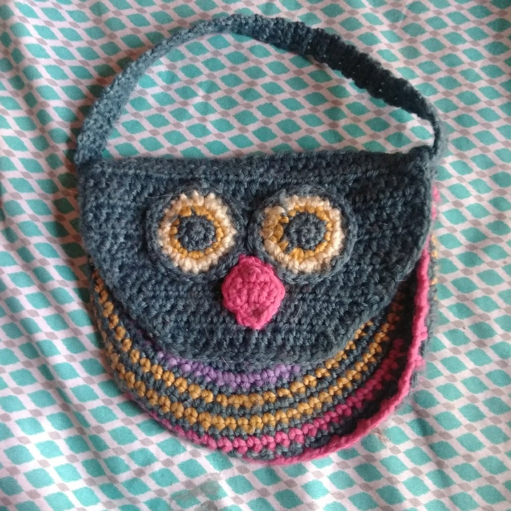 Adorable Crocheted Owl Purse